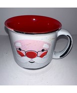 Santa Christmas Coffee Tea Mug White With Gray Snow Ceramic-&quot;Ho, Ho, Ho&quot;... - $9.50