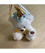 White Teddy Bear Plush Sings Happy Birthday Musical Stuffed Animal Birth... - £9.16 GBP