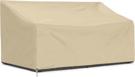 Sunpatio 80-Inch Outdoor Bench Cover, Beige, All-Weather Protection, Stu... - £36.03 GBP