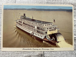 Postcard Sternwheeler Cruising On Mississippi River Delta Queen - £4.06 GBP