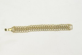 Goldette Gold Tone Bracelet 7&quot; - £12.38 GBP