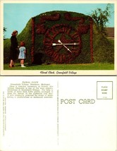Michigan(MI) Dearborn Greenfield Village Floral Clock Woman Girl VTG Postcard - £7.39 GBP