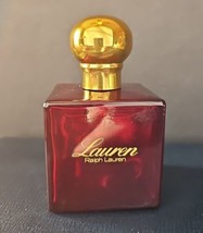Vintage Ralph Lauren Lauren 2 in Ruby Red Glass Cube Perfume Bottle EMPT... - $34.64