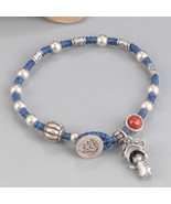 Hand Woven S925 Sterling Silver Lion Dance Beading Bracelet,Gift For Her - £51.51 GBP