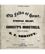 1940 Stephen Foster Ethiopan Melody Print Ephemera Old Folks At Home DWN10A - $12.99