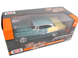 1955 Chevy Bel Air Green And White MotorMax 1:24 Diecast Model NEW IN BOX - £17.31 GBP