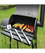 30&quot; BBQ Charcoal Grill Offset Smoker with Side Fire Box &amp;Cover Work Space - $218.71 CAD