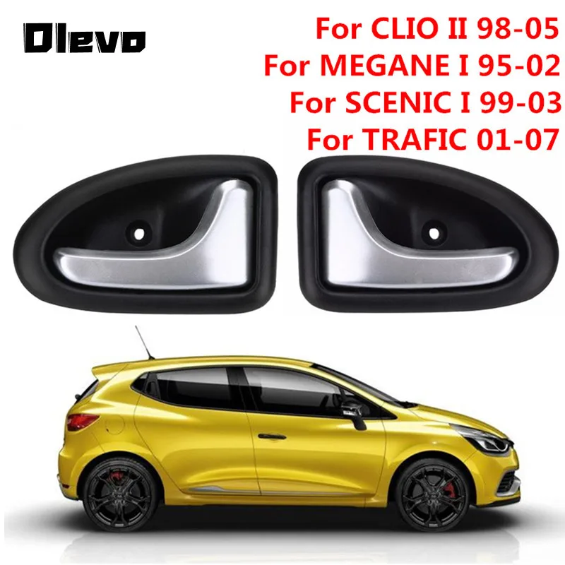 Chromed Interior Door Handles for Renault Clio II 2 Megane Scenic Trafic Back - £14.87 GBP+