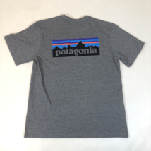 Patagonia Mens Short Sleeve Gray P-6 Graphic Logo T Shirt Size Medium - $19.79