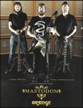 Mastodon Bill Kelliher Brent Hinds Troy Sanders 2010 Orange Guitar Amps ad print - £3.32 GBP