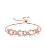Rose Gold Plated Pink Ribbon Bracelet - $837.35 MXN