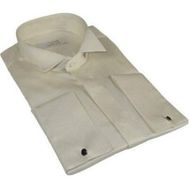 Mens CEREMONIA Tuxedo Formal Shirt 100% Cotton Turkey Slim Fit #stn 17 aty ivory image 4