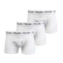 FCUK Men&#39;s White 3 Pack Trunks - £10.96 GBP