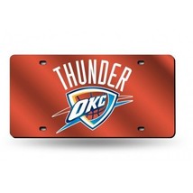 Oklahoma City Thunder Logo Nba Basketball Orange Laser License Plate Made In Usa - £31.96 GBP