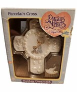 1997 Precious Moments Porcelain Cross - Boy with Teddy Bear - Holiday Or... - $276.52 MXN