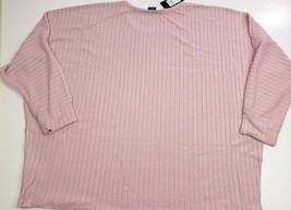 Women’s NWT City Chic Blush Pink Top Plus Size 14 Ribbed Soft - £13.69 GBP