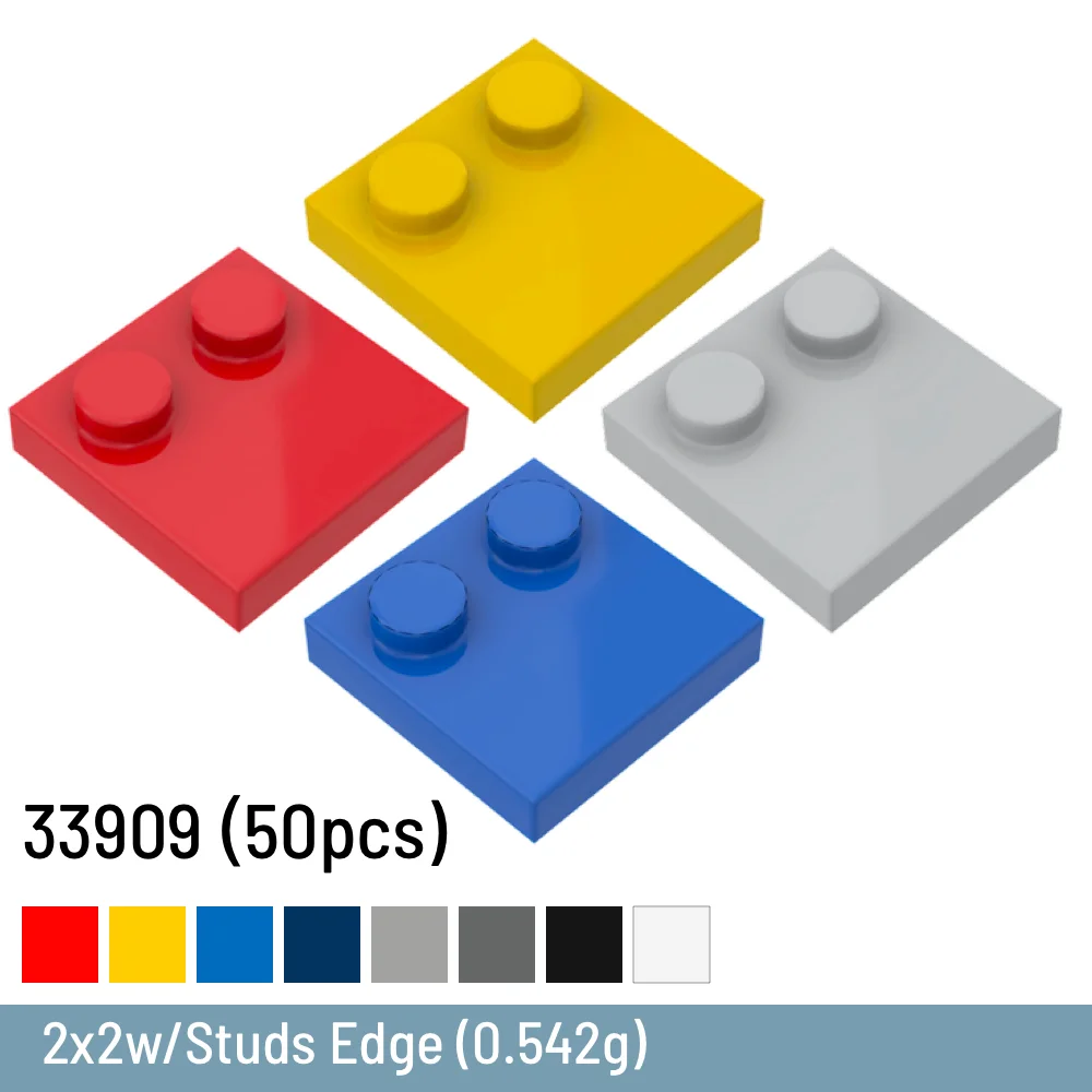 50 Pcs / Lot DIY Building Blocks Thin Digital Bricks 2x2W/Studs Edge Size - £13.76 GBP