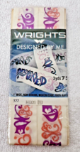 NOS Wrights Trim Purple Pink &amp; Cream Designed By Me Trim Seam Binding MI... - $8.42