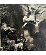 Rembrandt 1944 Angel Leaving Tobias Gravure Style Phaidon Print DWU10 - £74.74 GBP