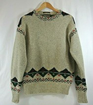 Northwear by Nordstrom Sweater Shetland Wool VTG Hand Knit Pullover Cowichan M - £52.83 GBP