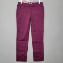 Merona Purple Burgundy Pants Stretch Ankle Slim Bold Midrise NEW Womens ... - $10.80