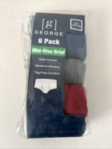 George Mens 6 Pack Briefs Size 3XL (48-50) Multicolor NEW - $19.79