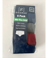 George Mens 6 Pack Briefs Size 3XL (48-50) Multicolor NEW - $27.06 CAD