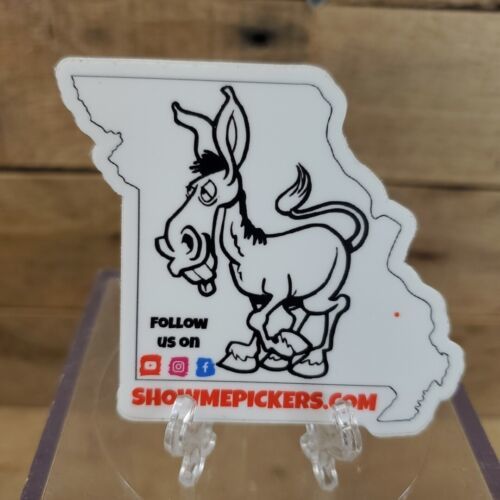 Show Me Pickers Missouri Mule Donkey  Sticker 2.75&quot; X 2.5&quot; - $0.99
