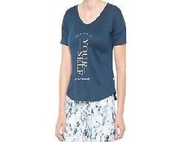 DANSKIN Womens Pajama Top Supersoft Midnight Swim Color Printed Small $48 - NWT - £7.16 GBP