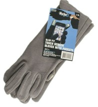 Hot Headz PolarEx Fleece Women's Texting Gloves Gray Size L/XL Hidden Pocket - £7.17 GBP