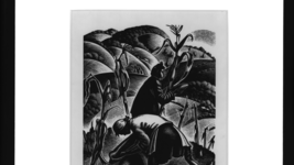 Corn Pulling/ A Wood Engraving Print/ By: Claire Leighton/ British American - £322.41 GBP