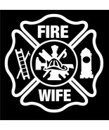 Firefighter Stickers - Fire Wife 5&quot; Maltese Sticker-Maltese Decal Variou... - £4.77 GBP