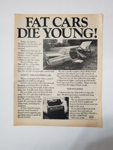 1970 Volvo Vintage Print Ad Fat Cars Die Young - £7.82 GBP