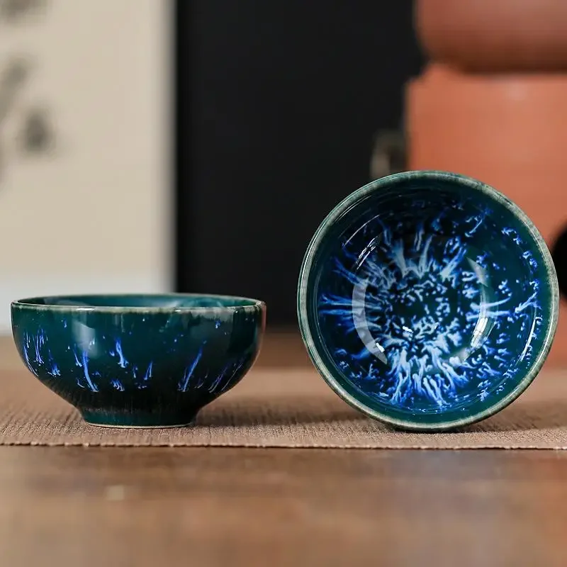 45ml Vintage Ceramic Cup Kiln Change Teacup Master Cup Diameter: 45ml St... - $1.00