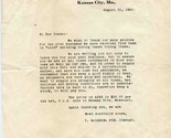 V. McDaniel Fuel Company Kansas City MO Letter 1920 AJAX Coal  - $17.82