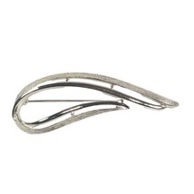 Sarah Coventry geometric swirl Silver Tone Brooch Open Work Pin Vintage  - $7.69