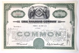 Vintage Stock Certificate- ERIE RAILROAD COMPANY (NEW YORK) 1952 - £9.57 GBP
