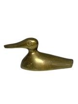 Vintage Brass Duck Mallard 3” Home Decor Paperweight Lake Water Bird - £15.92 GBP