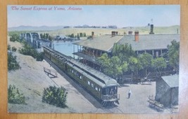 THE SUNSET EXPRESS AT YUMA, ARIZONA - 1909-1915 POSTCARD - £3.41 GBP