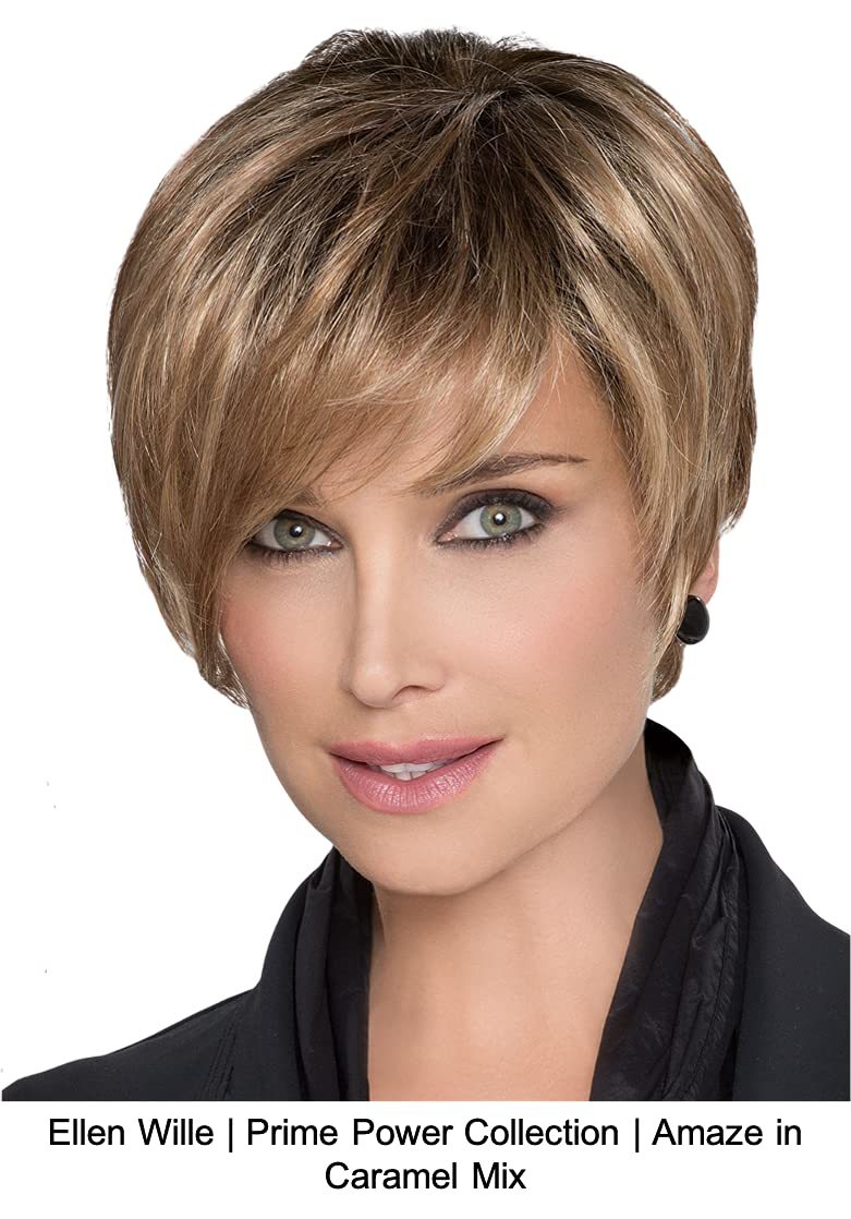 AMAZE Lace Front Mono Part Human Hair/Heat Friendly Synthetic Blend Wig by Ellen Item image 7