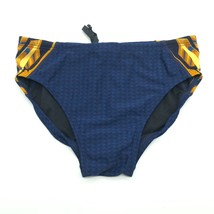 TYR Mens Racer Swimwear Bottoms Briefs Drawstring Geometric Yellow Navy ... - £15.05 GBP