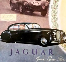 1954 Jaguar 3.5 Liter Type D Import Advertisement Autocar Automobilia DW... - $39.99