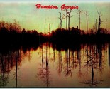Sunset in the Swamps Hampton Georgia GA UINP Unused Chrome Postcard A12 - $6.88