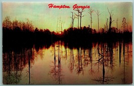 Sunset in the Swamps Hampton Georgia GA UINP Unused Chrome Postcard A12 - $6.88