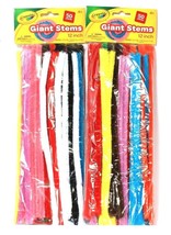 2 Packs Crayola 12 Inch Multicolor Giant Stems 50 Pieces Age 4 Years &amp; Up - £17.19 GBP