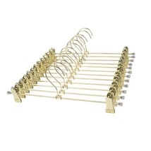 13.7&quot; Gold Metal Pants Trousers Hangers, 30Pack, Skirt Adjustable Clips ... - £65.52 GBP