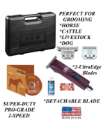 Andis AGC 2-Speed CLIPPER SET&amp;ULTRAEDGE T-84&amp;10 BLADE,CASE*HORSE,LIVESTO... - €284,62 EUR