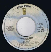 Joe Walsh Life&#39;s Been Good 45 rpm Theme From Boat Weirdos Canadian Pressing - £3.86 GBP