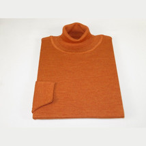 Men PRINCELY Turtle neck Sweater From Turkey Soft Merinos Wool 1011-80 Rust image 3