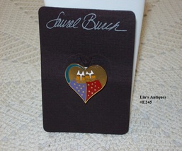 Laurel Burch Valentine Cat Pin On Original Card (#E245) - £29.94 GBP